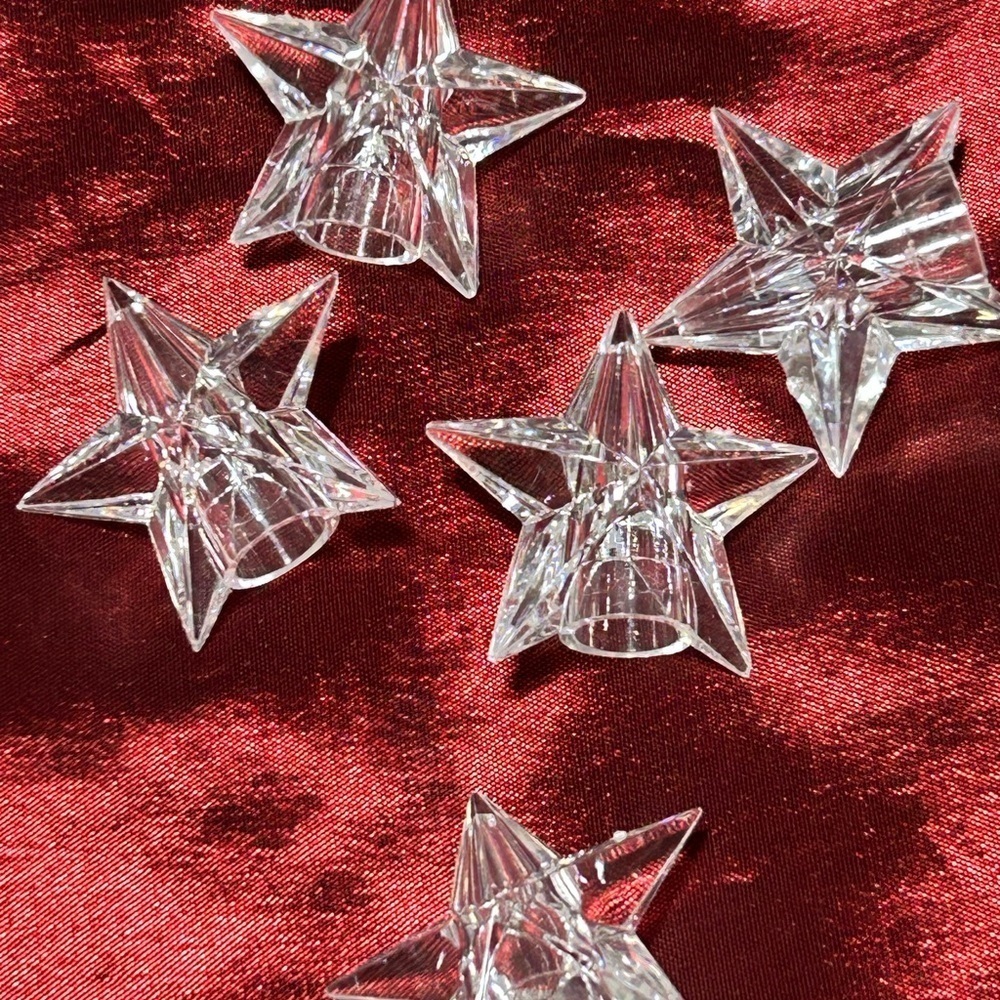 41 Clear Star-Shaped Crystal plastic light covers - a touch of class for parties - Picture 9 of 12